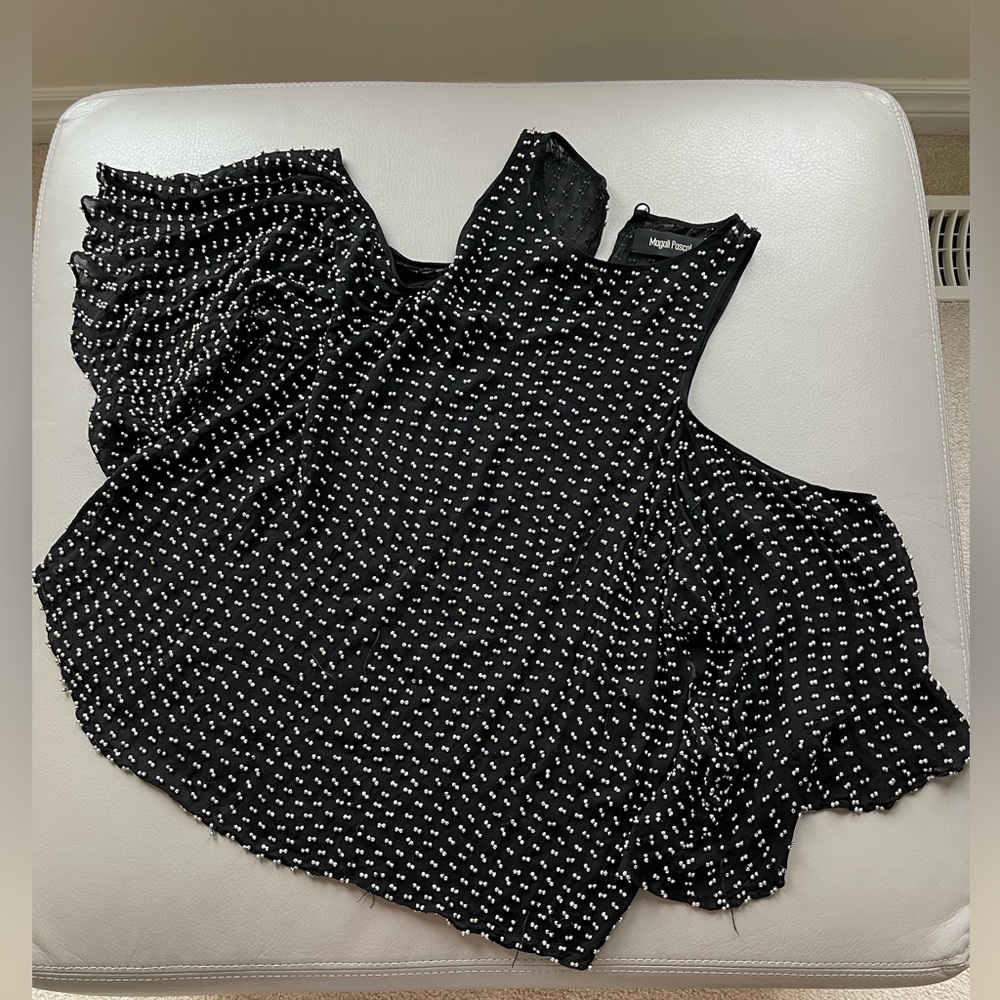 MAGALI PASCAL FLOWY BEADED TOP SIZE S